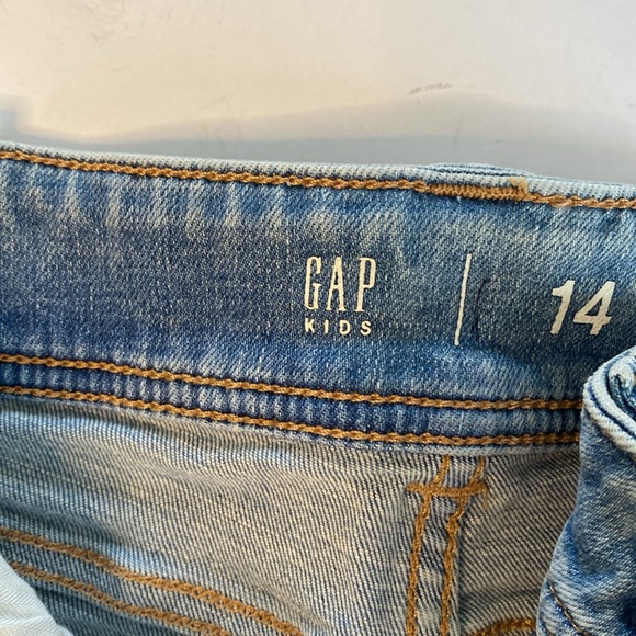 Gap Kids 70’s Flare Leg High Rise Distressed Jeans - Size 14 - Picture 12 of 17